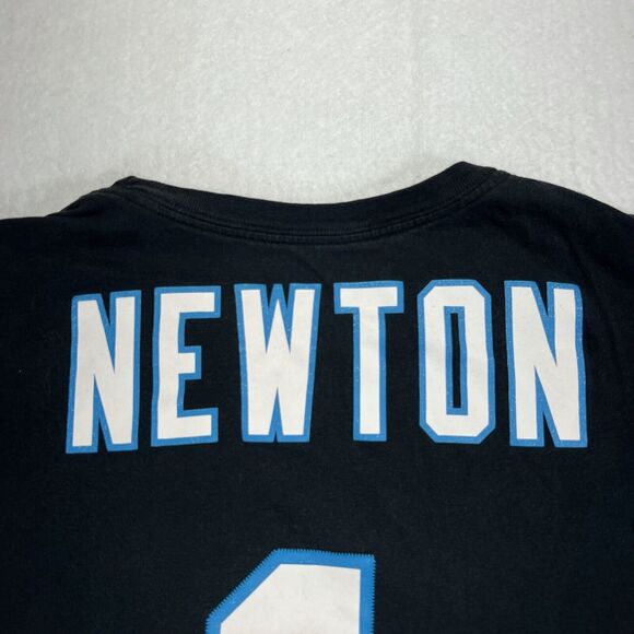 Nike NFL Carolina Panthers Men's Small Cam Newton #1 Jersey Style Black T-Shirt - Picture 9 of 12